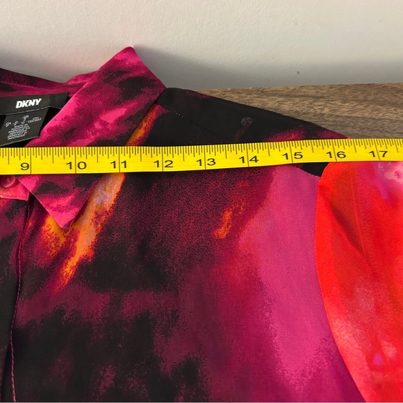 ❤️ DKNY Pink and Black Women’s Button Down Shirt S - Picture 6 of 9